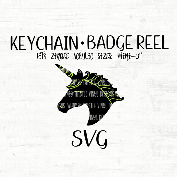 Download Keychain Badge Reel Svg Unicorn Cut File Etsy