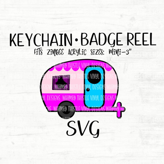 Download Keychain Badge Reel Svg Camper Scallop Cut File Etsy