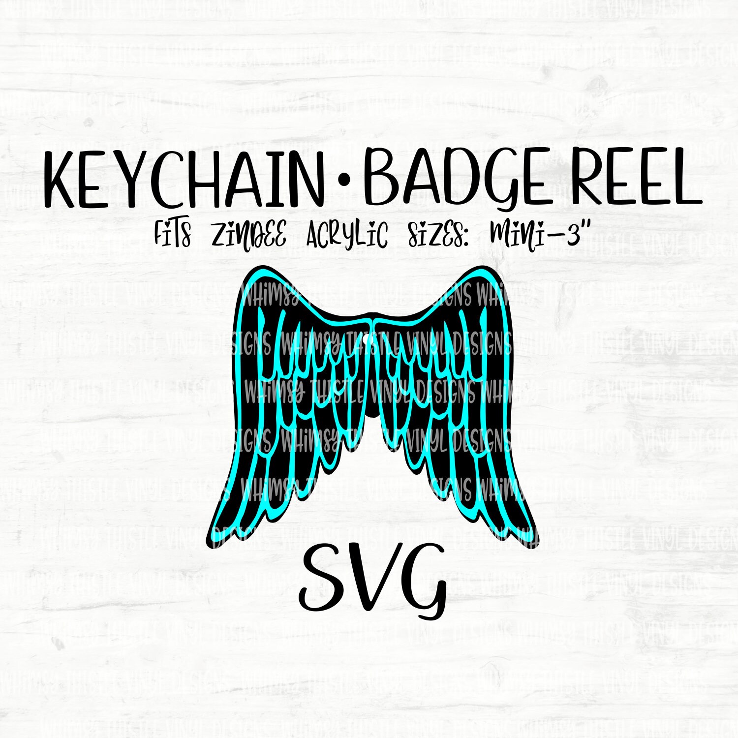 Download Keychain Badge Reel Svg Angel Wings Cut File