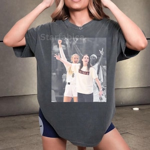 Vintage Sophie Cunningham x Caitlin Clark Comfort Colors Shirt Basketball Women Graphic Tee
