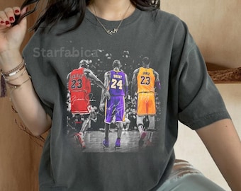 Vintage Legend Kobe & Michael LeBron Graphic Comfort Colors Tee