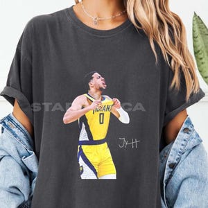 Vintage Tyrese Haliburton Comfort Colors Shirt, Basketball Graphic Tee