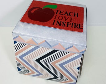 3 D teacher gift box, teacher appreciation gift box, for preschool teacher, teacher thank you, unique teacher gift box, for daycare teacher