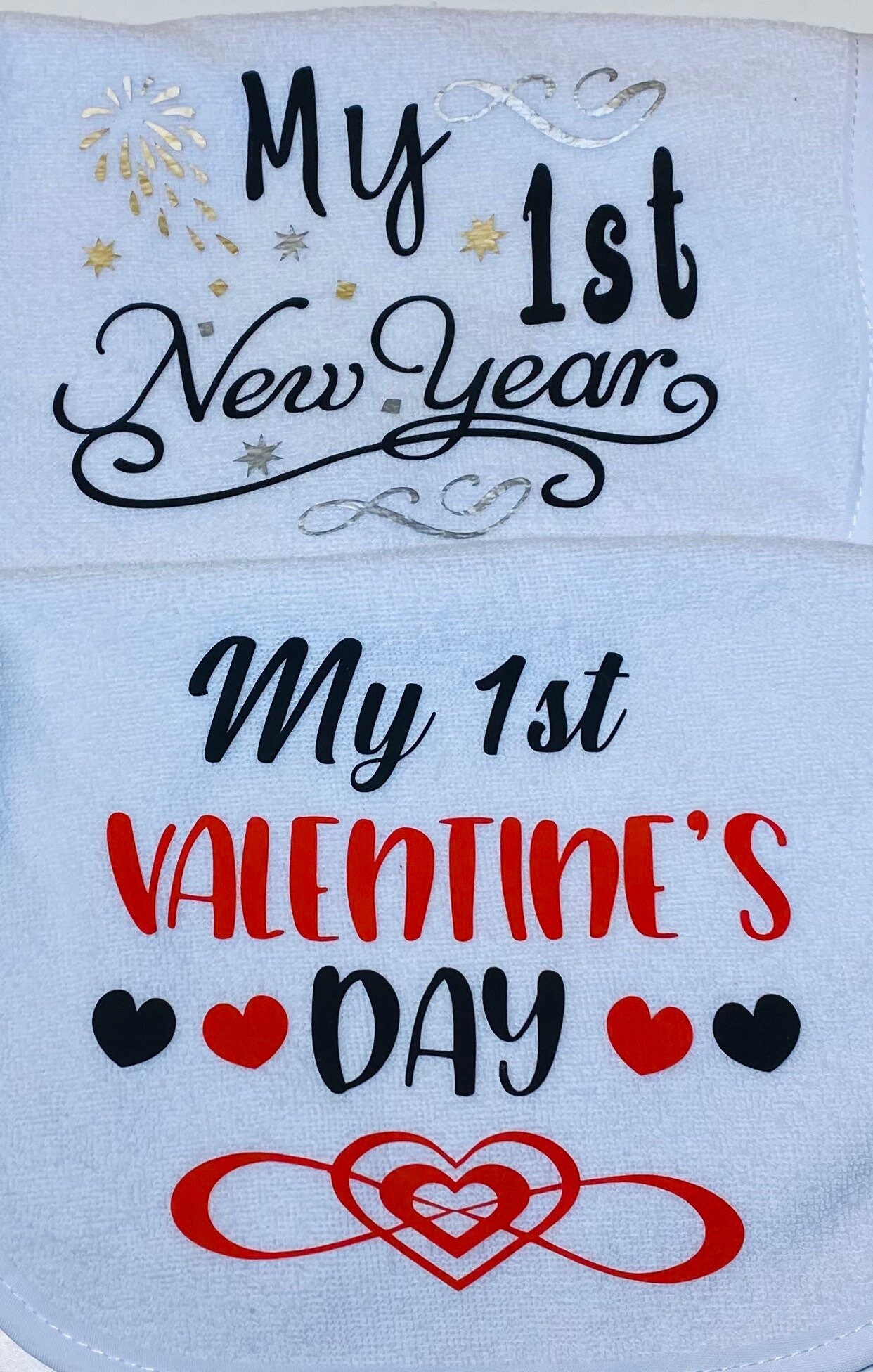 Baby's First Holiday Bib Set of 11, Multicultural Baby Bibs, First Year