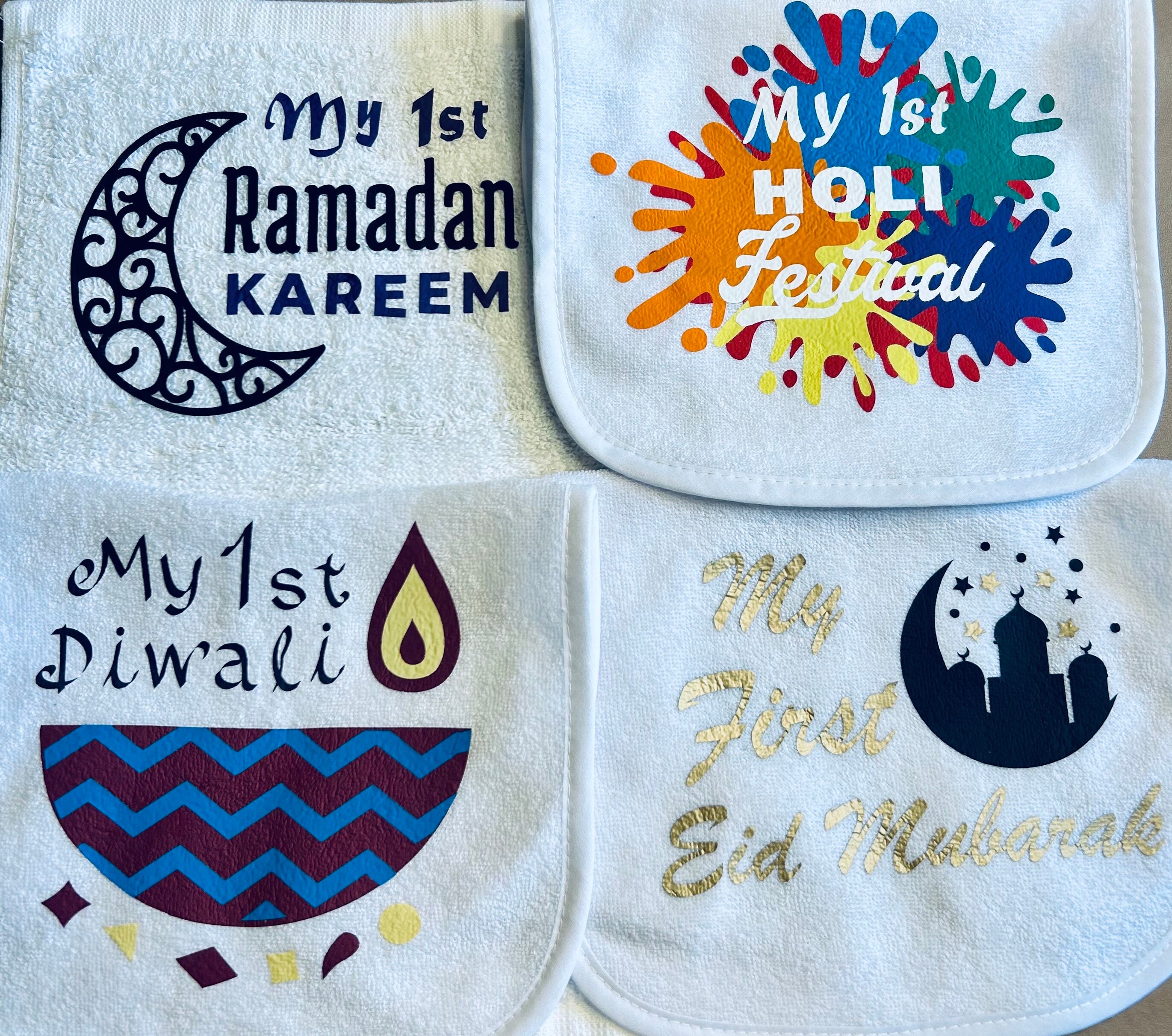 Baby's First Holiday Bib Set of 11, Multicultural Baby Bibs, First Year