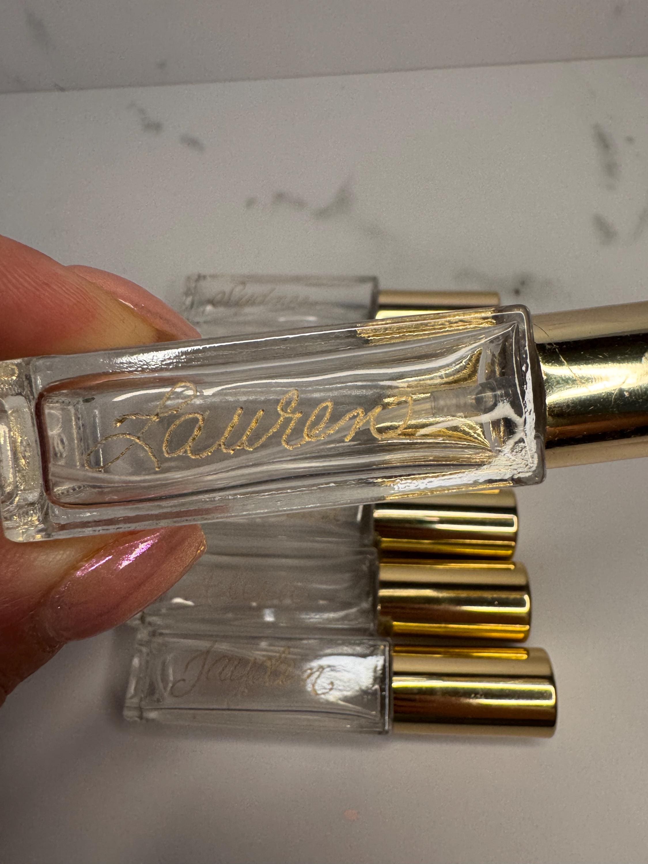 Personalized Mini Perfume Spray Bottle with Engraved Name