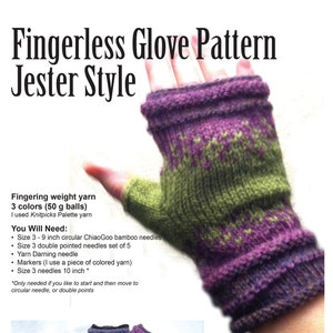 Gloves fingerless, knitting Pattern, Downloadable pattern , Fingering  yarn, learn to knit, multi color pattern, Fingerless glove pattern,