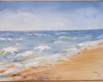 Ocean landscape, Seascape, original Painting, Oregon coast, beach painting, Ocean painting, beach decor, Original oil, Northwest coast,