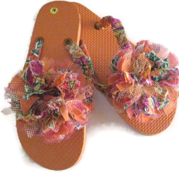 Decorated Flip Flops - Etsy