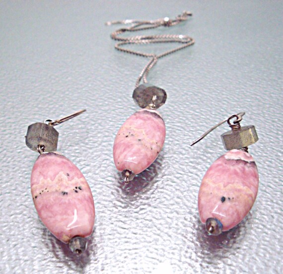 rhodochrosite earrings