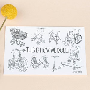 This is How We Roll Postcard, 4x6&quot;
