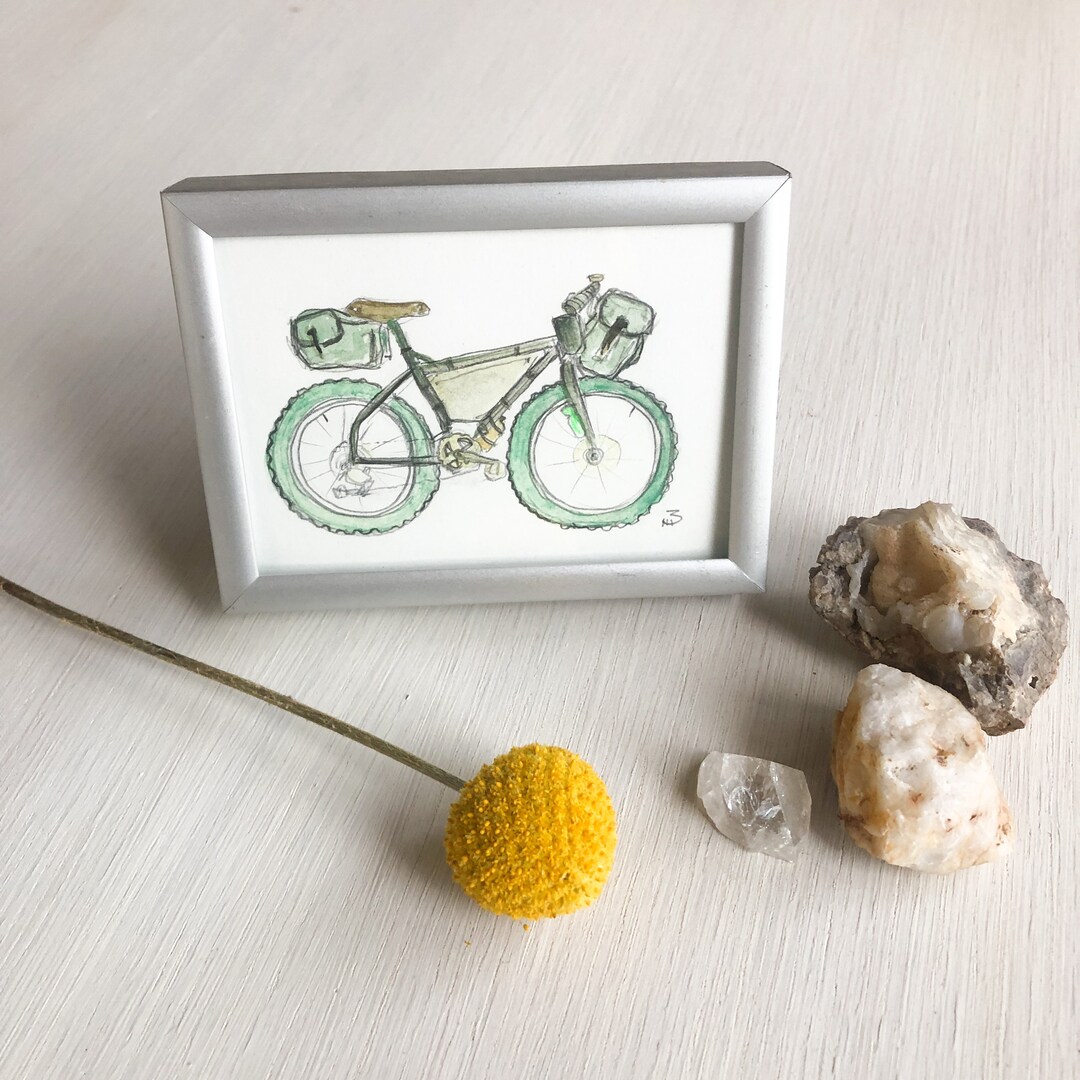 Bikepacking Rig Watercolor Painting Etsy