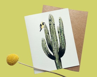 Hooded Oriole Bird - blank greeting card