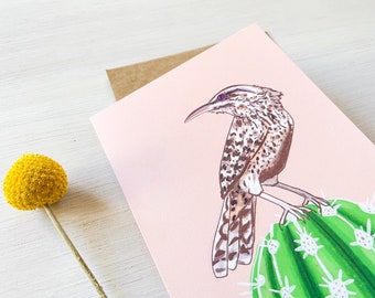 Cactus Wren Card