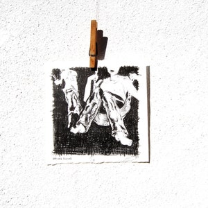 friendship swing print / black and white lithography / home decor