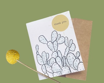 Thank You Card, blank greeting card