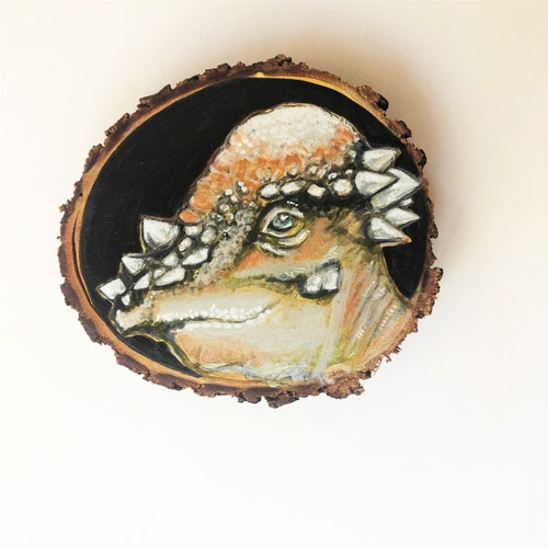 Pachycephalosaurus Dinosaur shops Art, original art, small