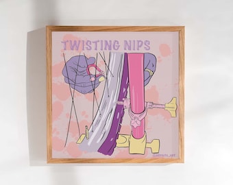 Twisting Nipples Fine Art Print 6" square