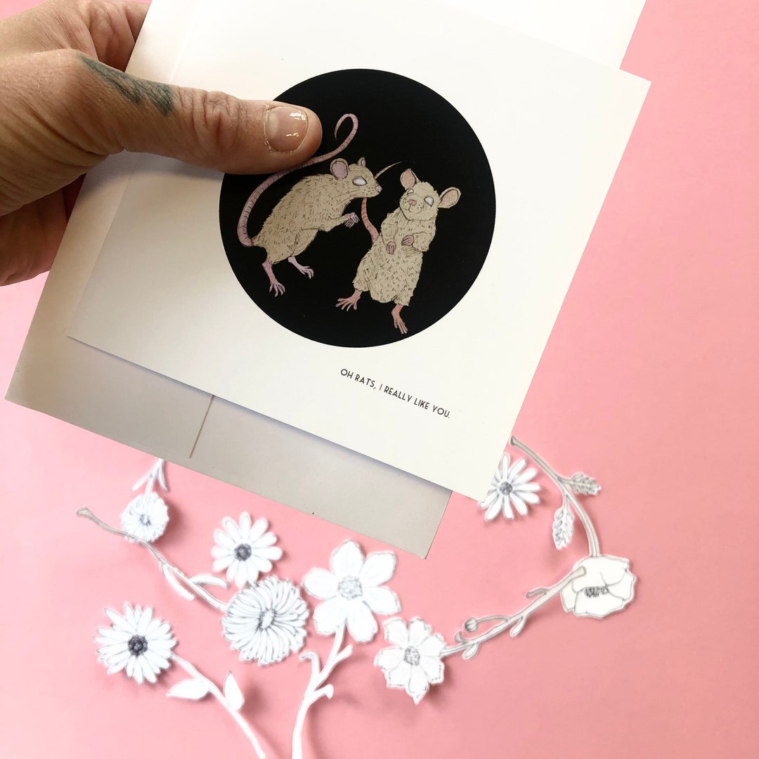 Phoenix Oh Rats Oh Rats Love Card, Greeting Card - Etsy