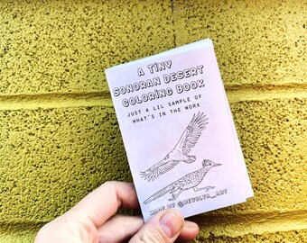 Mini Arizona Bird Coloring Book, minizine
