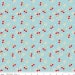 Bake Sale 2 Cherry Aqua Riley Blake C6986 | 100% Cotton Fabric | Perfect for Face Masks | Quilting fabric | Made in USA 
