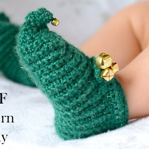 Jolly Elf Booties Baby Booties Christmas Crochet Pattern Instant PDF download