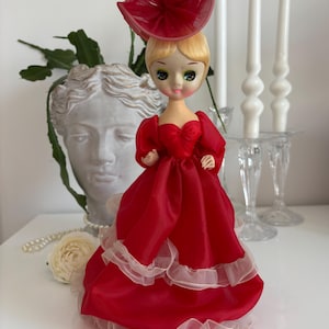 Vintage Bradley Big Eyed Doll - Victorian Southern Belle - 1970s