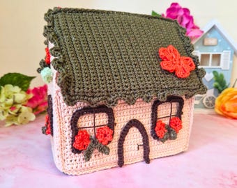 Häkelanleitung - Amigurumi Häkelbehälter mit Klappdeckel (PDF Digitale Anleitung)