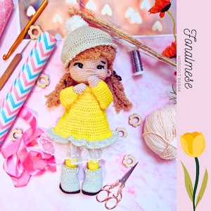 Lemongrass Doll Crochet Pattern – Amigurumi PDF, English doll pattern, crochet pattern, DIY doll pattern,