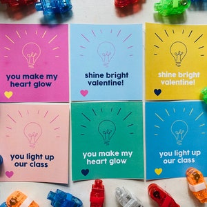 Licht Valentine / Klassenzimmer Valentine / Kinder Valentine Exchange / INSTANT DOWNLOAD / 6er Set