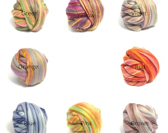 Heidifeathers 'Bamboo Ripple Mix' Pack,  or Single Bamboo Blends Wool Colours