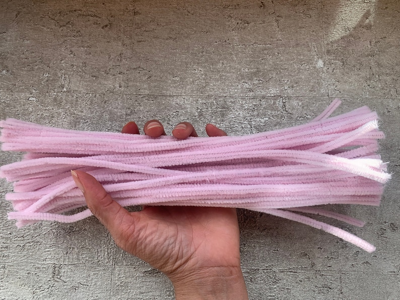 Heidifeathers Long Pipe Cleaners - High quality 30cm / 12" Length 6mm thick Chenille - Needle Felting image 4