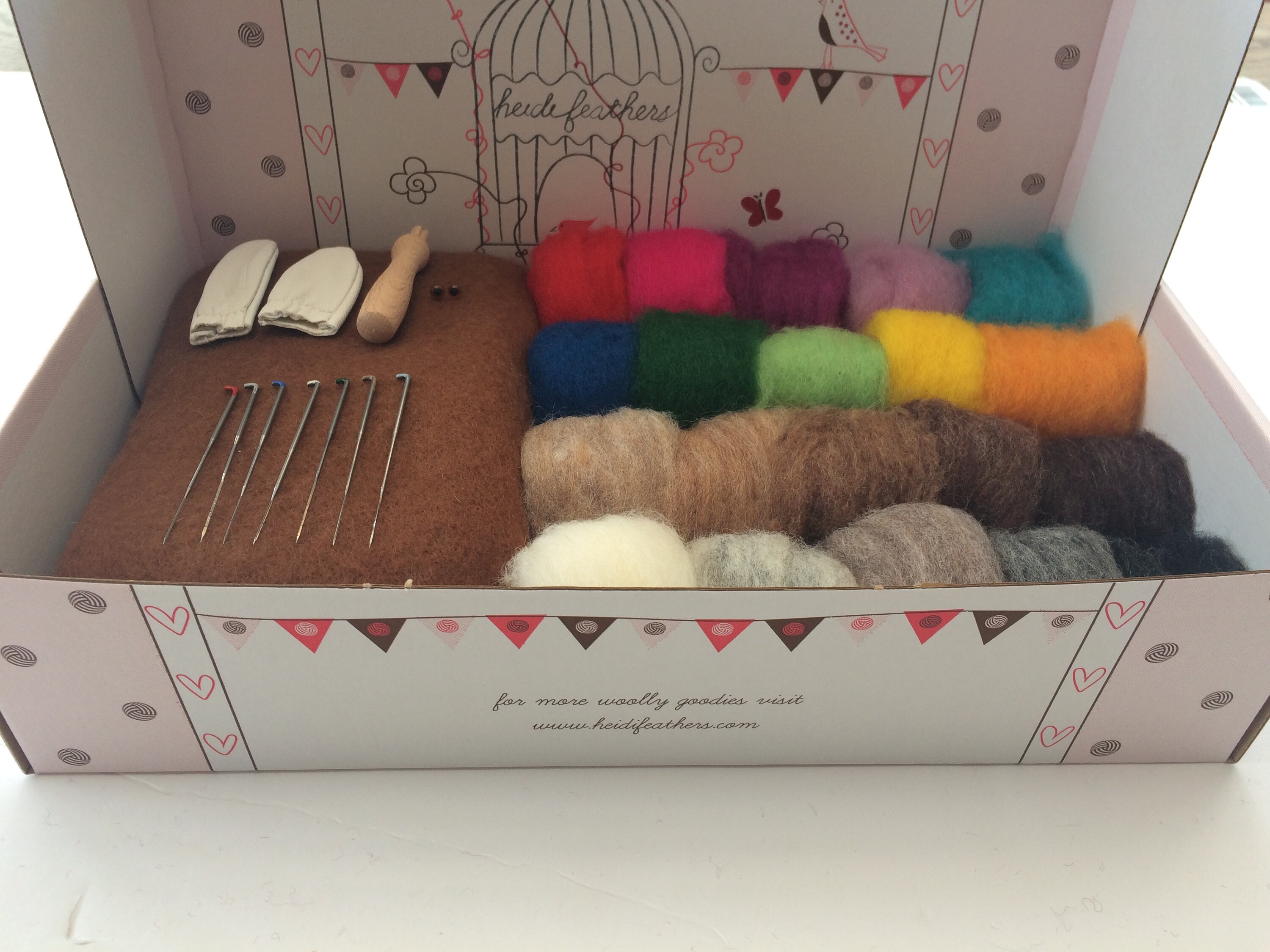 Heidifeathers Eco Boxed Carded Wool Starter Needle Felting Kit Etsy UK