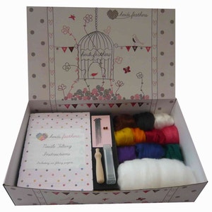 needle felting kit vegan craft kit boxed