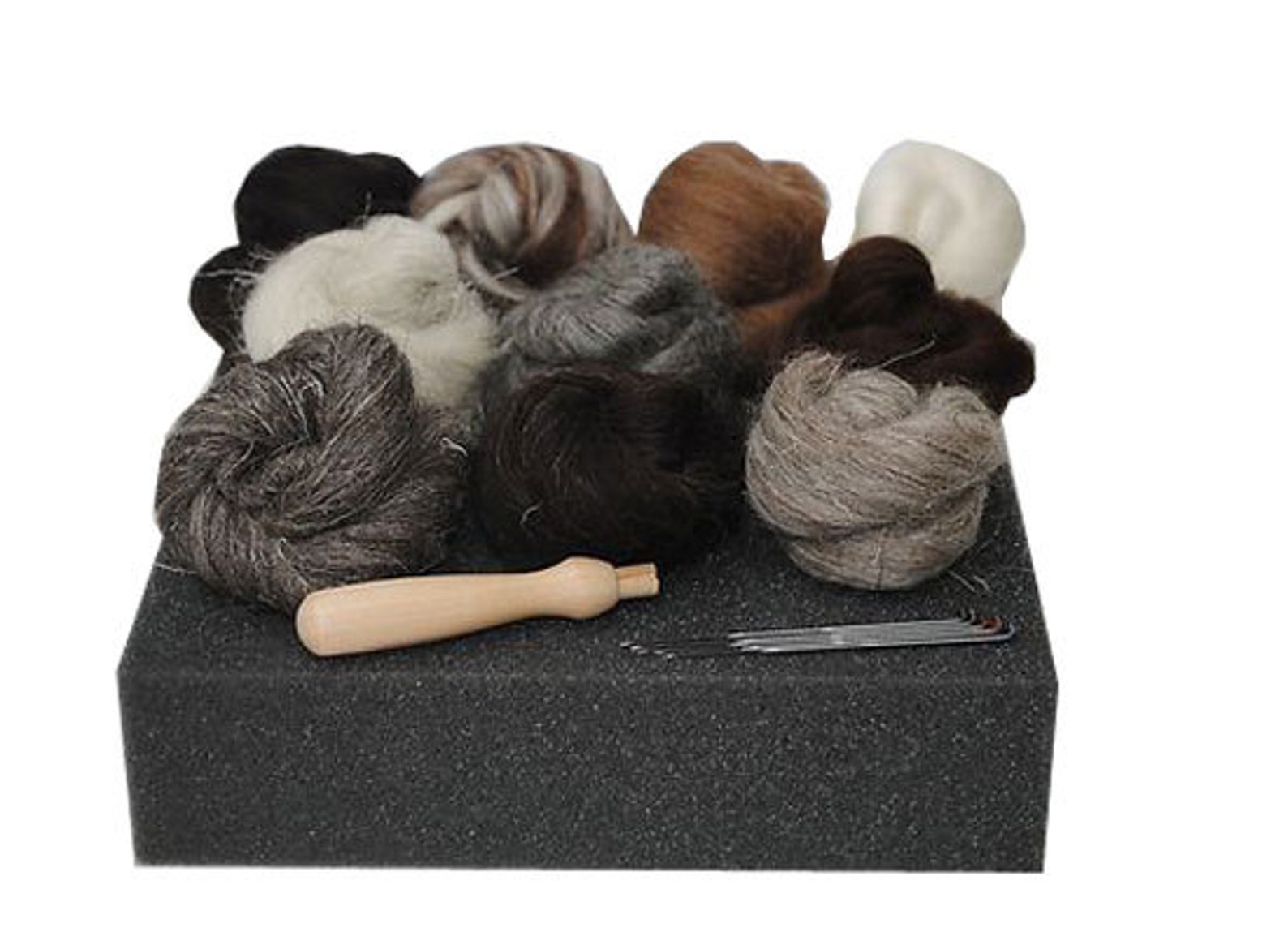 Heidifeathers Needle Felting Starter Kit Natural Wool Tops Etsy UK