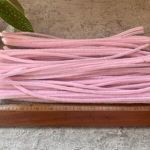 Heidifeathers Long Pipe Cleaners - High quality 30cm / 12" Length 6mm thick Chenille - Needle Felting Pink