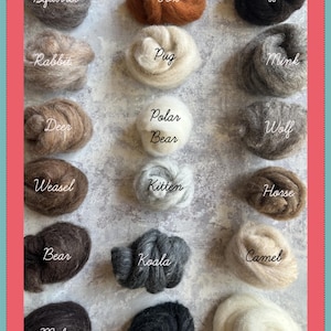 Heidifeathers Felting Wool - Single Colours - Carded Wool Slivers, You Choose