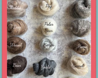 Heidifeathers Felting Wool - Single Colours - Carded Wool Slivers, You Choose