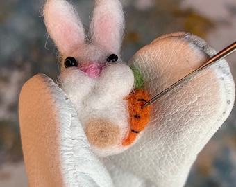 Protectores de dedos de cuero suave para fieltrar con aguja Heidifeathers (par)