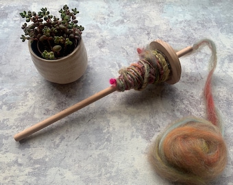 Heidifeathers Wooden Spindle - Beech wood - Drop spinning, Hand spinning