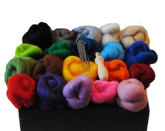 Heidifeathers Starter Needle Felting Kit - Estara de fieltro, Lana Itinerante, Agujas de fieltro de aguja, Mango de madera