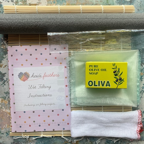 Heidifeathers Wet Felting Basic's Kit Bamboo Mat 45cm X Etsy UK