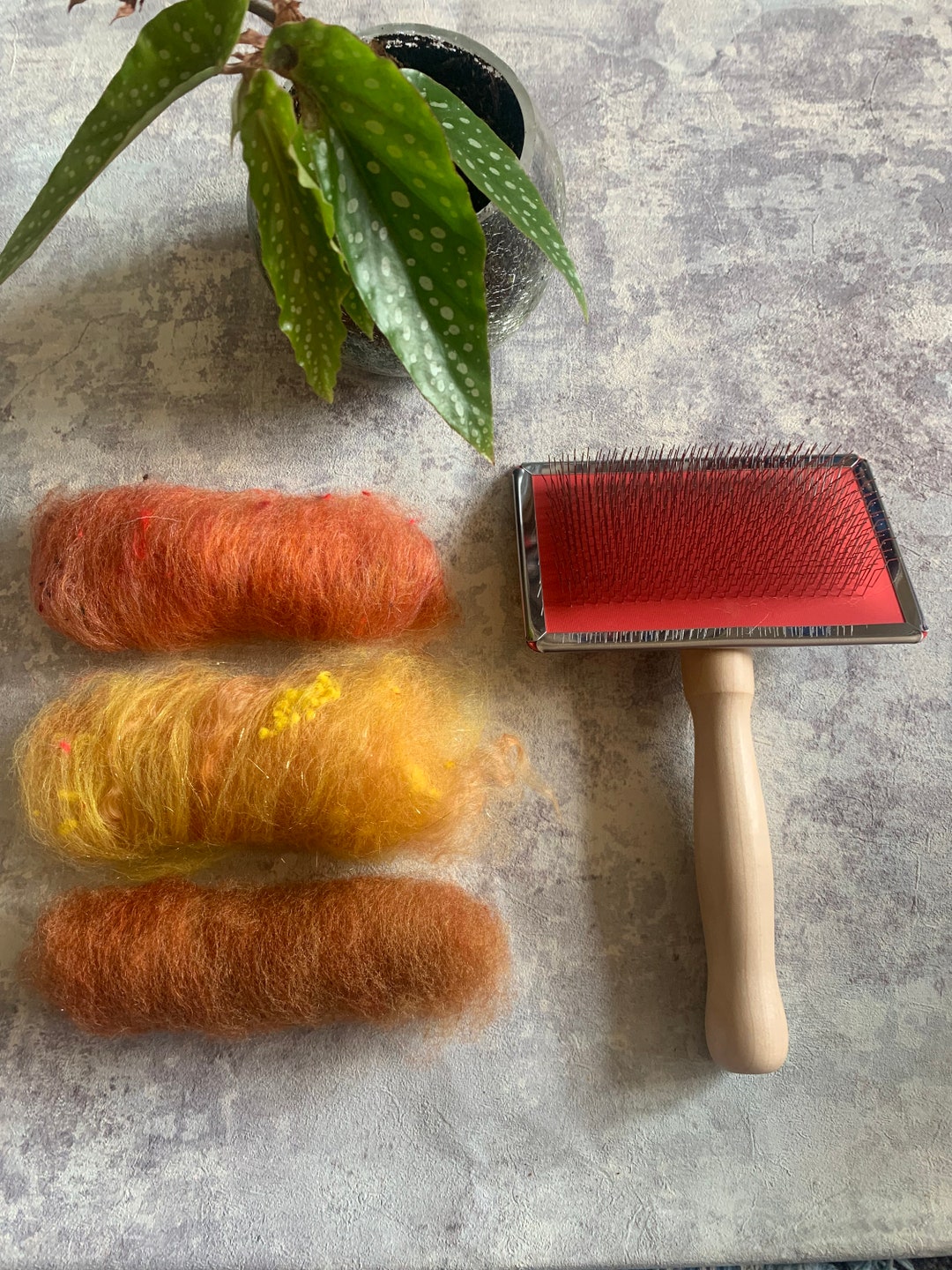 Heidifeathers Hand Carders Pair For Wool & Fiber Blending - View #3