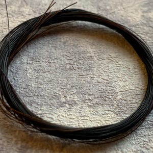 Heidifeathers ブラックウィスカー - 天然の黒馬の毛、ニードルフェルト動物