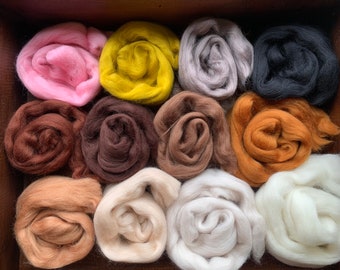 Puede incluir: Una colección de 12 ovillos de lana de diferentes colores, cada uno enrollado en forma de espiral. Los colores incluyen rosa, amarillo, gris, negro, marrón, beige y blanco.