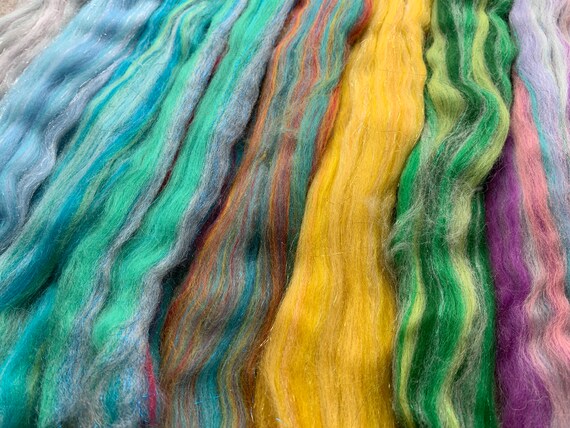 Blended Roving 50g, Needle Felting Wool, Hand Dyed Wool Top, Merino Mixed  Natural Wool Roving for Needle Felting Kits (14)