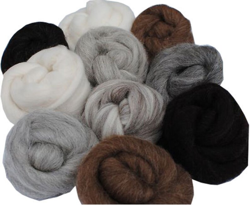 Heidifeathers Needle Felting Starter Kit Natural Wool Tops - Etsy