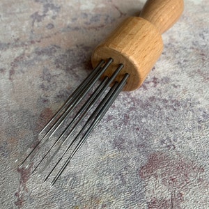 Heidifeathers Wooden Needle Felting Handle / Tool Handle for 2 , 4, 6 or 8 Felting Needles Solid Beech image 1
