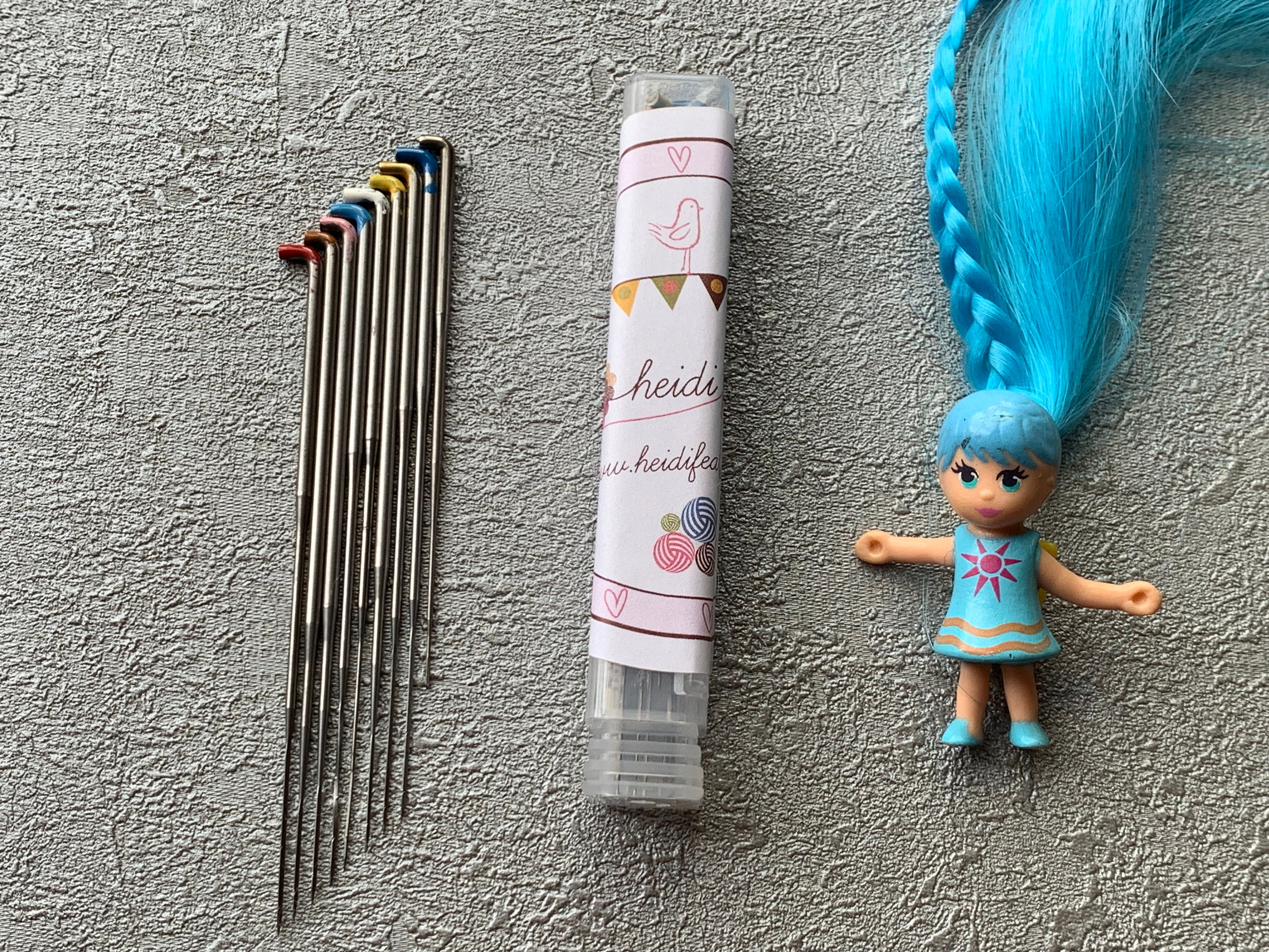 Heidifeathers 'Rooting Hair Mix' - Felting needles - Mixed Crown needles - Reborn Rooting Needles