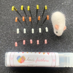 Heidifeathers &#39;Crown Mix&#39; - Felting needles - Mixed Crown needles - Reborn Rooting Needles